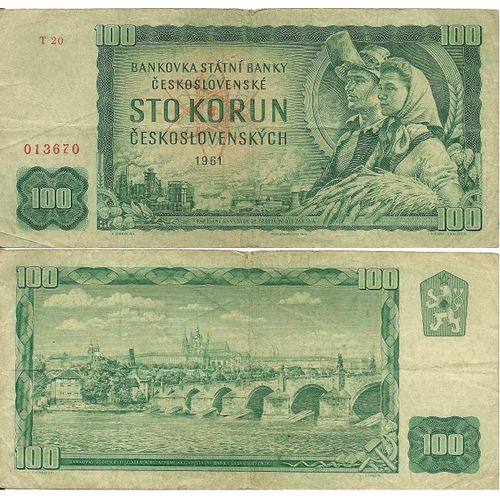 Billet 100 Couronne Tchecoslovaquie