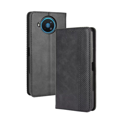 Étui Pour Nokia 8.3 Fermeture Magnétique Portefeuille Cuir Pu - Noir