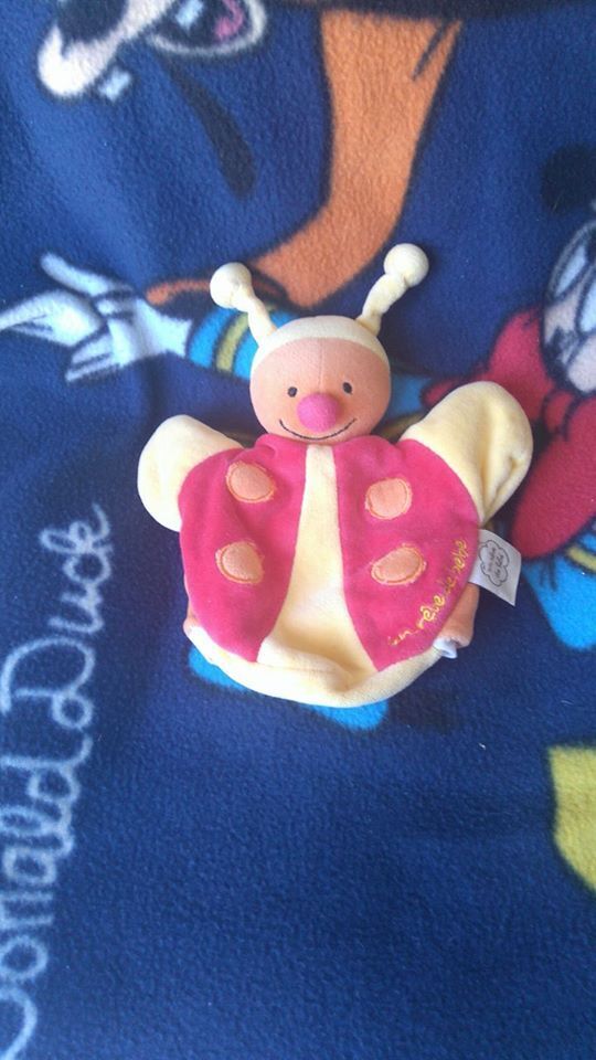 Doudou Coccinelle Jaune Rouge Orange Marionnette Un Reve De Bebe Cmp Rakuten