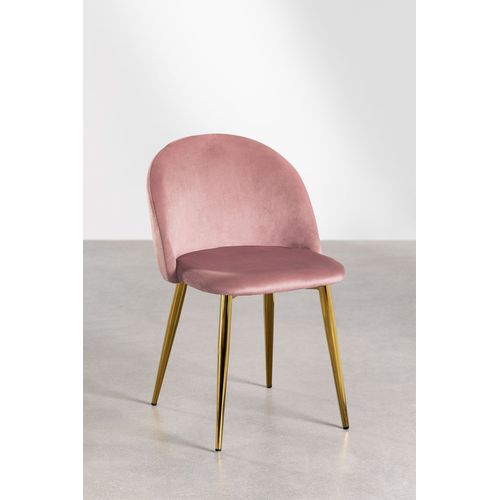 Chaise De Salle À Manger En Velours Kana Doré