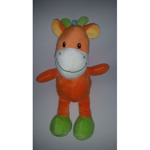 Doudou Girafe Bambia Lidl Orange Bleu Vert Jouet Bebe Naissance Peluche Éveil Enfant Blankie Blanket Comforter Soft Toys Plush 31 Cm 