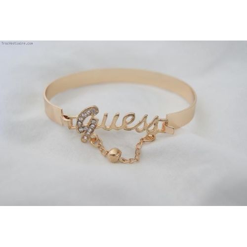 Bracelet  Rigide Doré Guess Livrer Dans Ecrin Cadeau