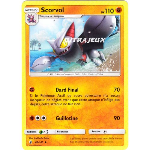 Pokémon - 68/145 - Scorvol - Sl2 - Soleil Et Lune - Gardiens Ascendants - Peu Commune