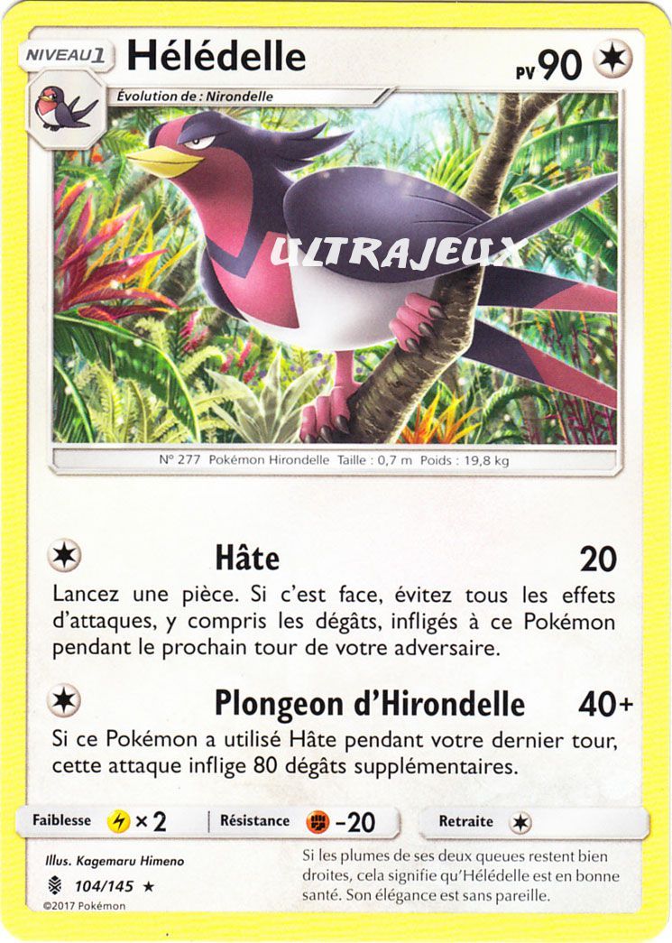 Pokémon - 104/145 - Hélédelle - Sl2 - Soleil Et Lune - Gardiens Ascendants - Rare