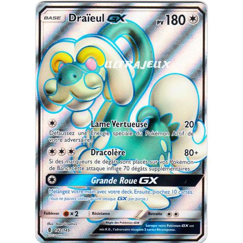 Pokémon - 142/145 - Sl2 - Soleil Et Lune - Gardiens Ascendants - Draïeul Gx - Full Art