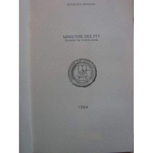 Collection Philatelique Des Ptt, 48 Timbres De 1984 Non Oblitérés Dans Carnet Ministere Des Ptt