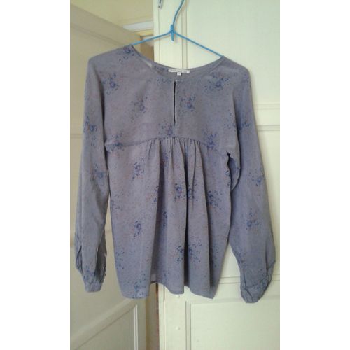 Top Maje Soie 36 Gris