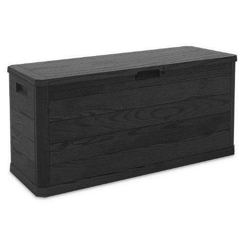 TOOMAX Coffre de rangement aspect bois - 280L - Gris