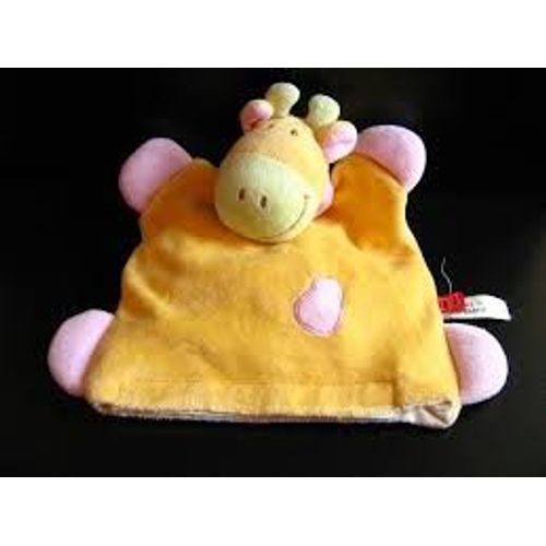 Doudou Plat Girafe Jaune Tex
