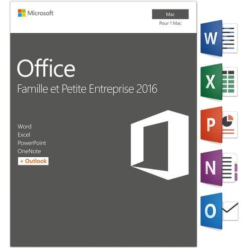 Office Famille Et Petite Entreprise 2016 Mac - "Version Dématérialisée"