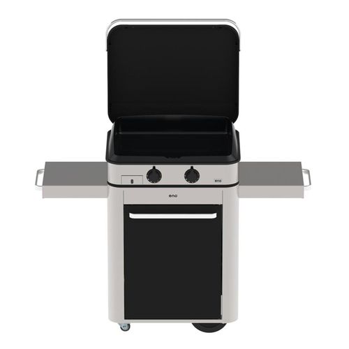 Combo Plancha gaz Enosign 65 Inox et Noir (Chariot et Capot)