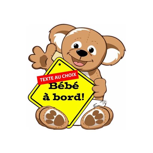 Autocollant Bebe A Bord Ours En Peluche 9 Rakuten
