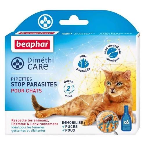 Beaphar Pipettes Stop Parasites Diméthicare - Pour Chat - 6 Pipettes