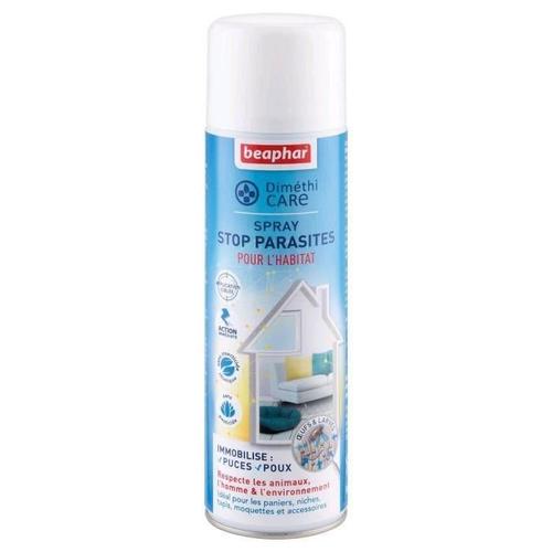 Beaphar Spray Stop Parasites Diméthicare - Pour L'habitat Du Chien Et Du Chat - 200 Ml