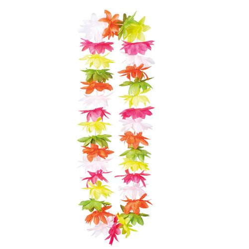 Collier Hawaï Coloré Fluo Adulte Taille Unique