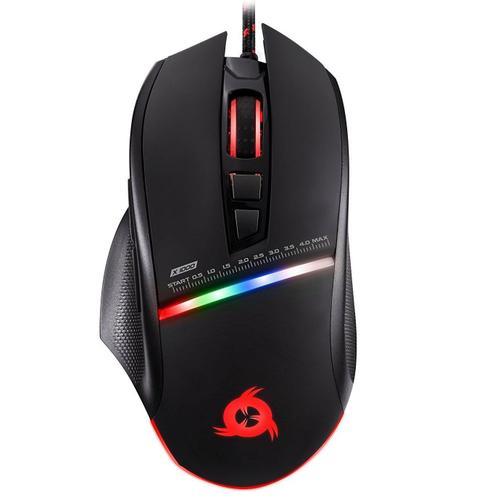 KLIM Skill Souris Gamer Haute Précision - Choisissez la Couleur de Votre Choix - USB Filaire - DPI Ajustables - Boutons Programmables - Confortable pour Toute Taille de Main - Excellent Grip PC PS4