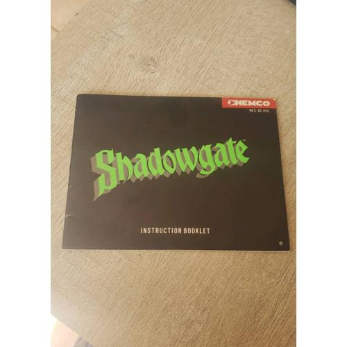 Notice Original De Jeu Shadowgate Pour Nintendo Nes