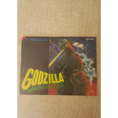 Notice Original De Jeu Godzilla Pour Nintendo Nes