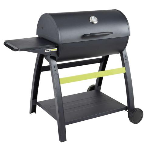 Cook'in Garden TONINO 70 - Grill barbecue/plancha - charbon - 2822 cm ² - thermomètre intégré