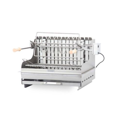 Grilloir en inox Mendy, L.72 x l.51 x H.45 cm