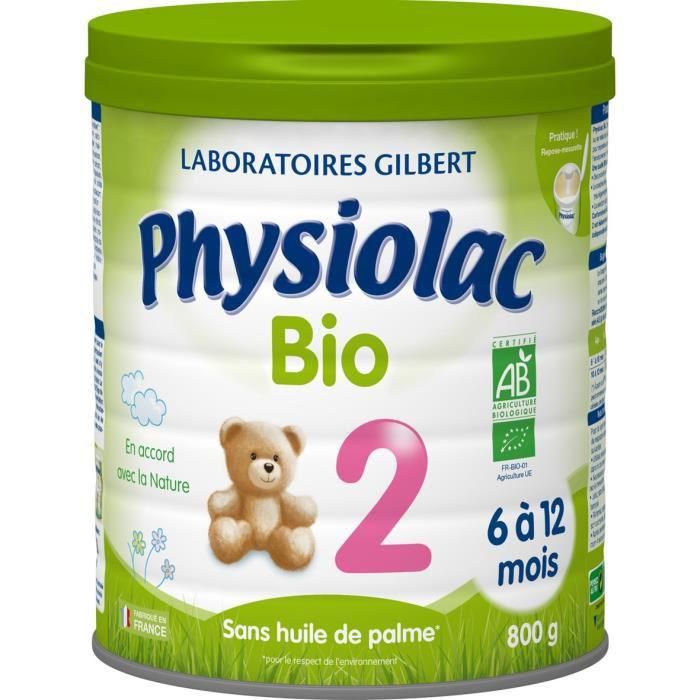 Physiolac Lait Bebe En Poudre Bio 2 Boite 800 Gr Rakuten