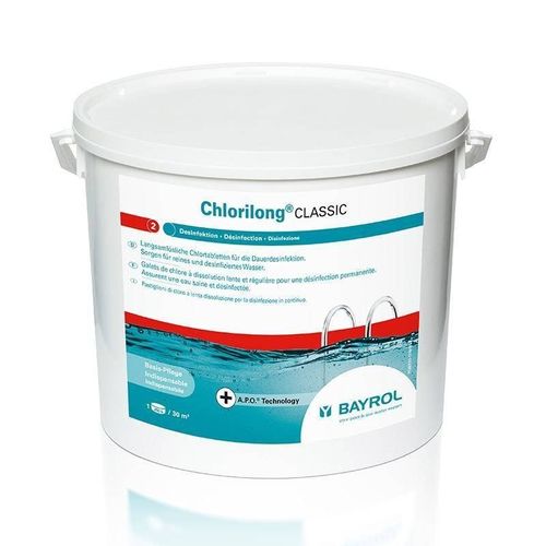 bayrol - chlore lent galet 250g 5kg chlorilong classic