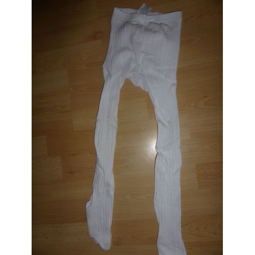 Collants Pas De Marque Coton 6 Ans Blanc Cassé