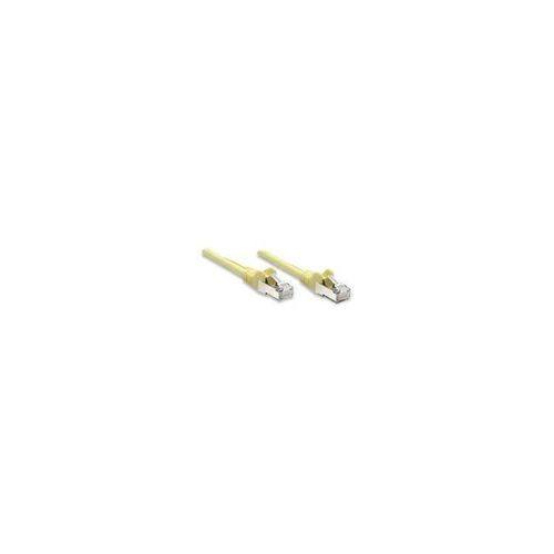Intellinet Network Patch Cable, Cat5e, 7.5m, Yellow, CCA, SF/UTP, PVC, RJ45, Gold Plated Contacts, Snagless, Booted, Lifetime Warranty, Polybag - Cordon de raccordement - RJ-45 (M) pour RJ-45 (M)...