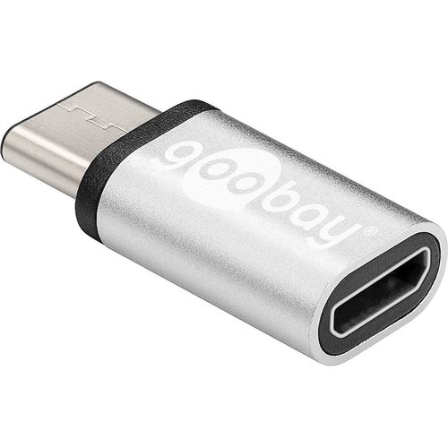 goobay - Adaptateur USB - Micro-USB de type B (F) pour 24 pin USB-C (M) - USB 2.0 - argent