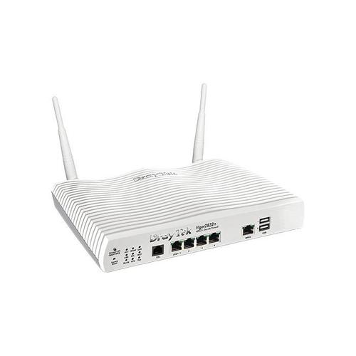 Draytek Vigor 2832n - Routeur sans fil - modem ADSL - commutateur 4 ports - GigE - ports WAN : 2 - 802.11b/g/n