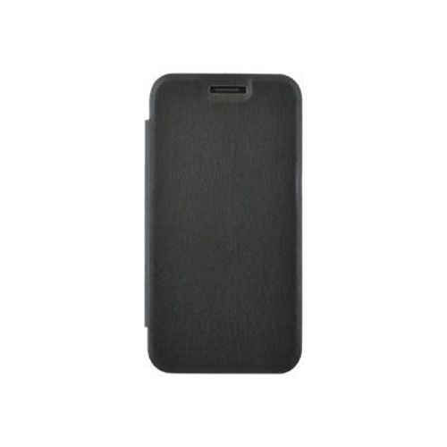 Bigben Connected Folio - Étui À Rabat Pour Téléphone Portable - Cuir Doux - Noir, Transparent