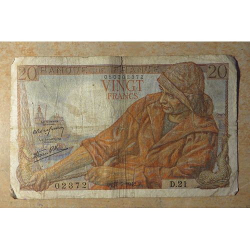  Billet 20 Francs Pécheur  12-2-1942