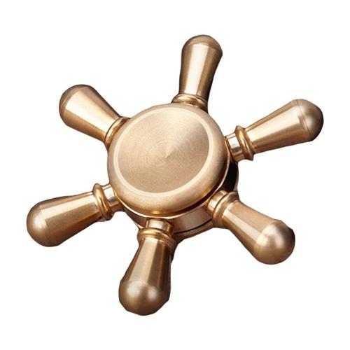 Doré Hand Spinner Métal Hand Spinner 6 Branche Gyro à Doigts Adulte Spinner  Main Stress Relief Anxiety Relief Toy Cadeau Drôle Gyro Hand Spinner  Or-ZS0298G