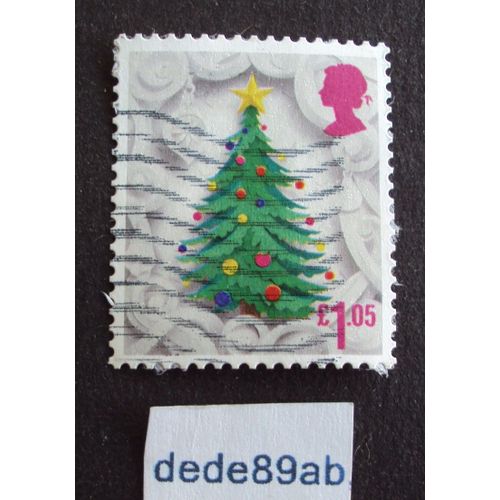 Royaume-Uni..  1.05 L - Arbre De Noël & Elisabeth I I . Oblitéré Used Stamp.