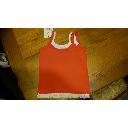 Top Efr Girlsrose/Saumon Taille 6 Ans Neuf