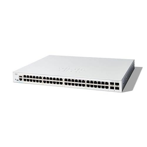 Cisco Catalyst 1300-48T-4G - Commutateur - C3 - Géré - 48 x 10/100/1000Base-T + 4 x 10 Gigabit SFP+ - Montable sur rack