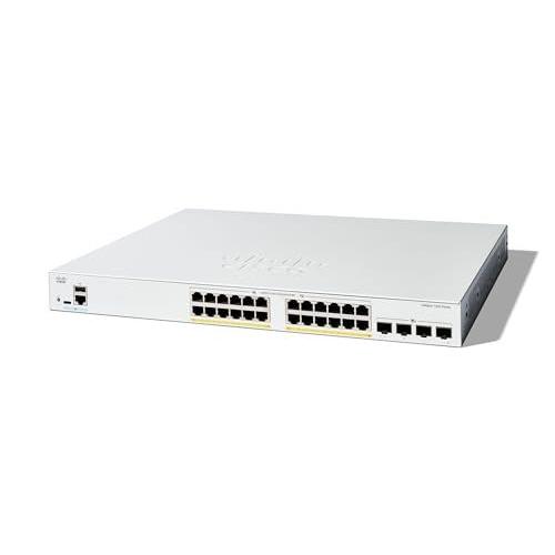 Cisco Catalyst 1200-24FP-4X - Commutateur - C3 - intelligent - 24 x 10/100/1000 (PoE+) + 4 x 10 Gigabit SFP+ - Montable sur rack - PoE+ (375 W)