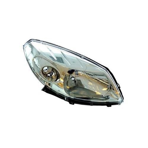 Phare Droit Avec Clignotant H4 Chrome Pour Dacia Sandero