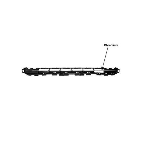 Grille De Pare-Choc Avant 09 Superieur Noir/Chrome Pour Peugeot 207