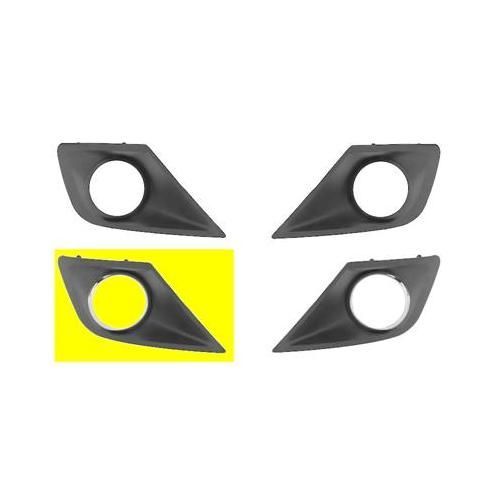 Grille De Pare-Choc Avant 09 Avec Antibrouillard Droit Chrome Pour Peugeot 207