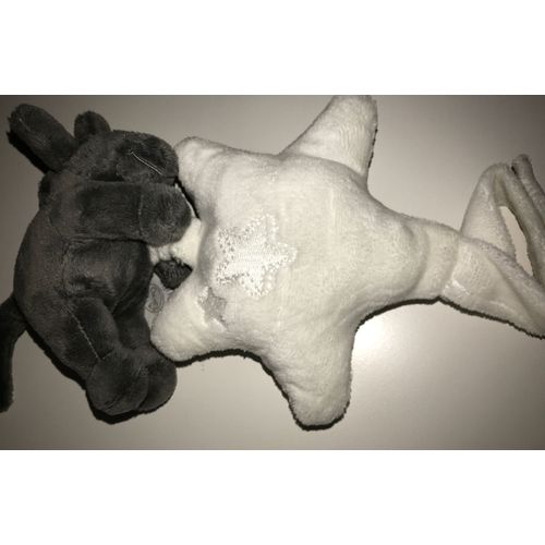 Peluche Boite À Musique Âne Paco Mix & Match Noukies Étoile Musicale Blanche Doudou Gris Fumé Jouet Éveil Bébé 