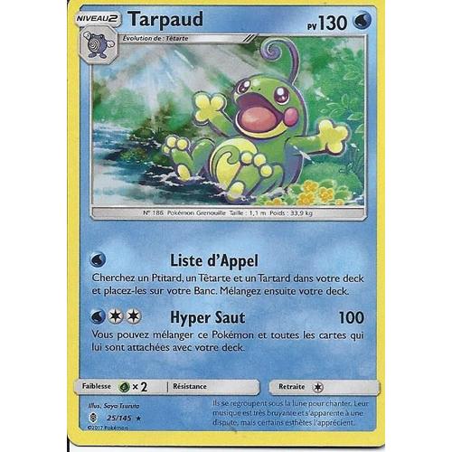 Pokémon - 25/145 - Tarpaud - Sl2 - Soleil Et Lune - Gardiens Ascendants - Holo Rare