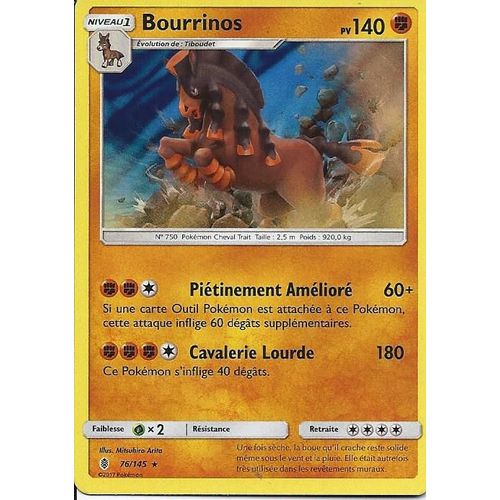 Pokémon - 76/145 - Bourrinos - Sl2 - Soleil Et Lune - Gardiens Ascendants - Holo Rare