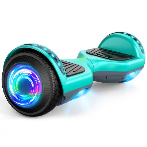 Hoverboard Bluetooth 6.5" Adolescents Avec Lumière Led Sisigad Hoverboard - Gris + Vert