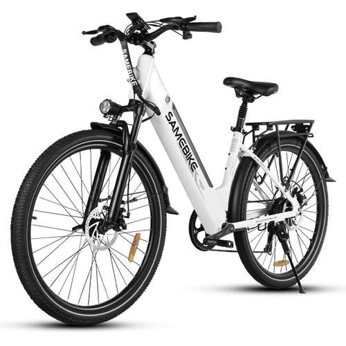 Vélo Électrique Samebike Rs-A01pro -500w -15ah- 32km/H-80km- 27.5''-Blanc
