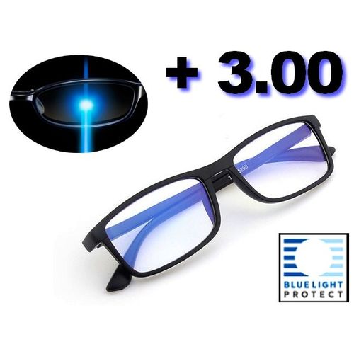 Lunettes De Lecture Grossissement + 3.00 - Protection Uv400 & Écran Anti - Lumière Bleue Anti-Fatigue Repos Loupe Mixte Homme Femme