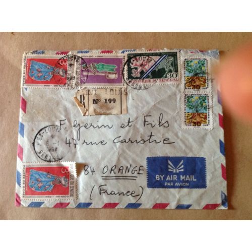 Enveloppe Timbrée Oblitérée.Sénégal