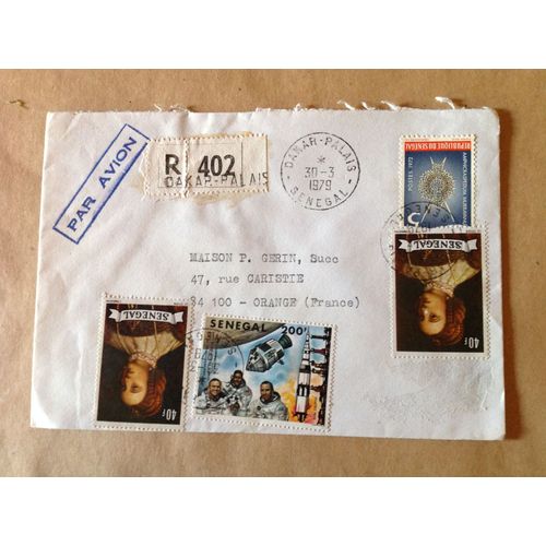 Enveloppe Timbrée Oblitérée.Sénégal