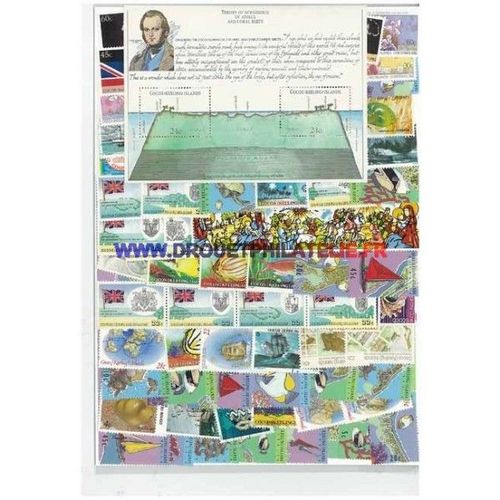 Cocos Keeling 50 Timbres Differents Obliteres