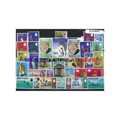 Gilbert 100 Timbres Differents Obliteres